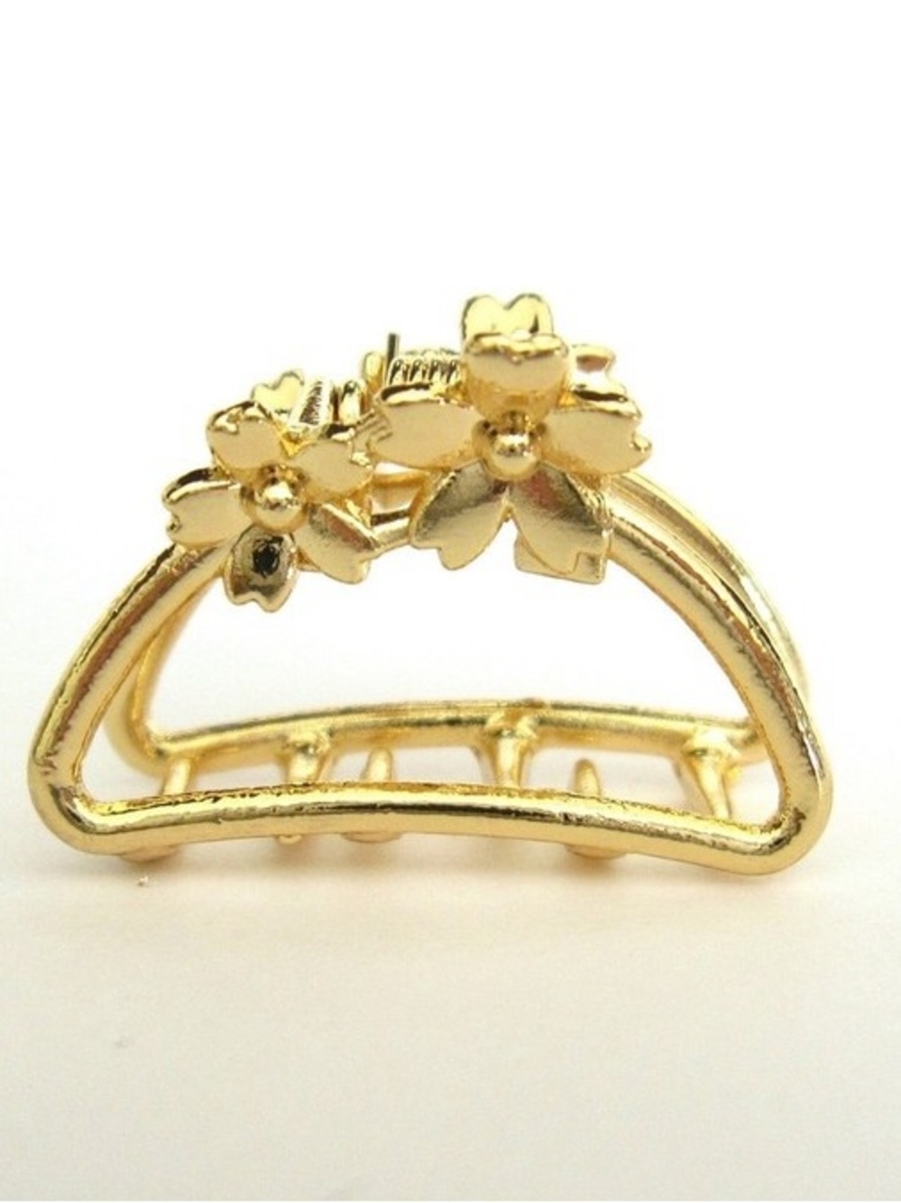 New🌟Free People-Gold Floral Hair Claw Clip